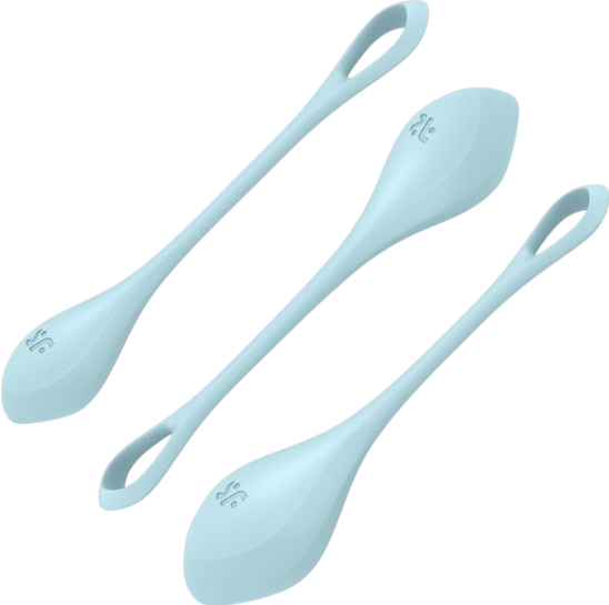 Kegel μπάλες από σιλικόνη σε μπλέ χρώμα, μέγιστης διαμέτρου 3 εκ.