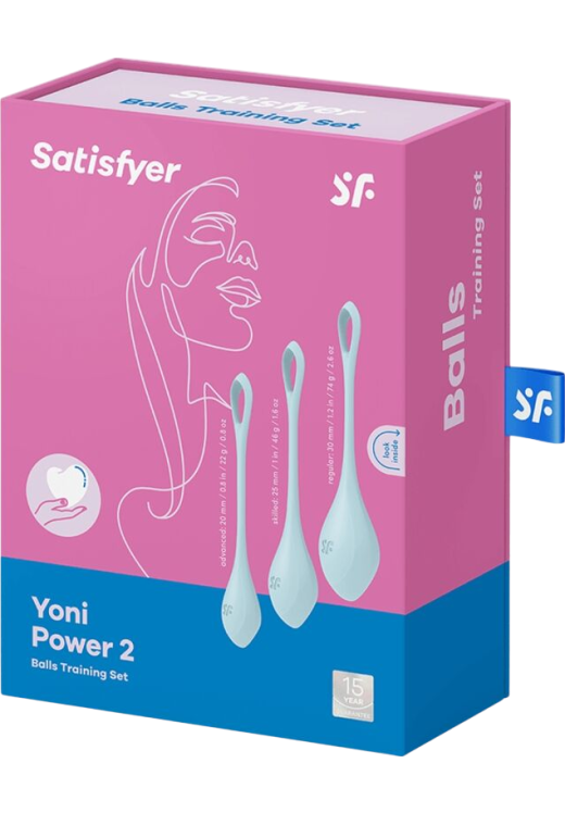 Kegel μπάλες από σιλικόνη σε μπλέ χρώμα, μέγιστης διαμέτρου 3 εκ.