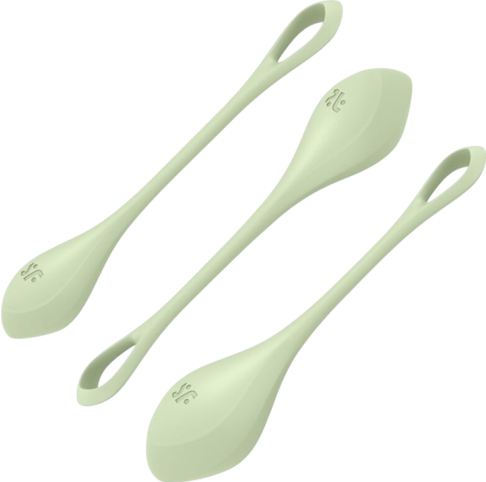 Kegel μπάλες από σιλικόνη σε πράσινο χρώμα, μέγιστης διαμέτρου 3 εκ.