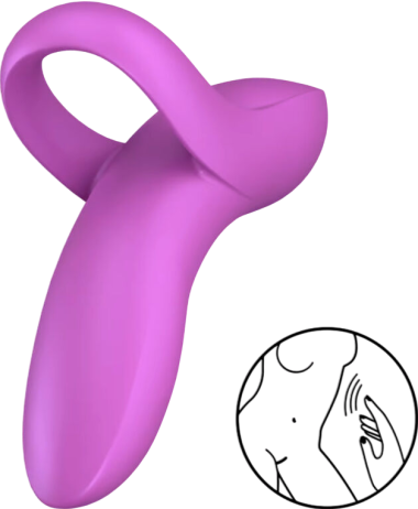 Δονητής δακτύλου από σιλικόνη σε ροζ χρώμα