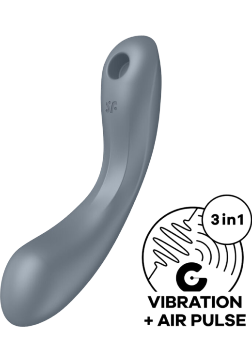 Παλμικός δονητής από σιλικόνη σε γκρι χρώμα