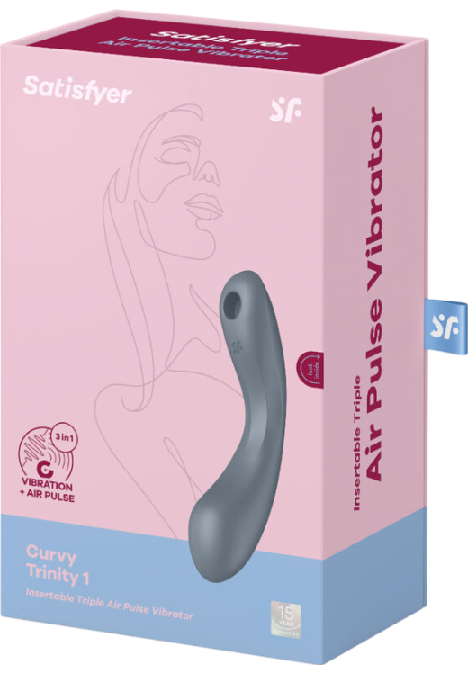 Παλμικός δονητής από σιλικόνη σε γκρι χρώμα