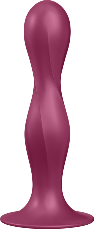 Κλασσικό dildo από σιλικόνη σε μπορντό χρώμα