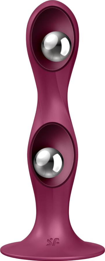 Κλασσικό dildo από σιλικόνη σε μπορντό χρώμα