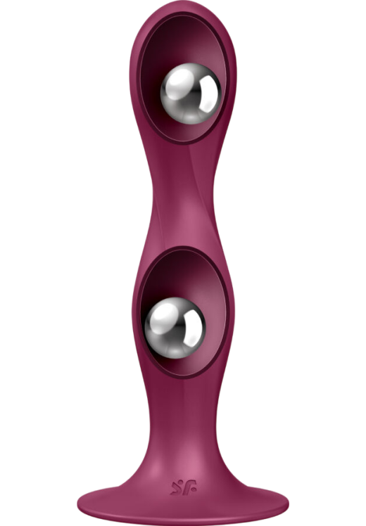Κλασσικό dildo από σιλικόνη σε μπορντό χρώμα