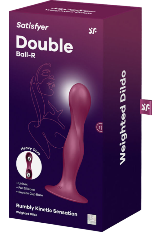 Κλασσικό dildo από σιλικόνη σε μπορντό χρώμα