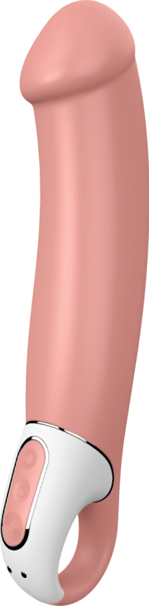 Ρεαλιστικός δονητής από σιλικόνη σε φυσικό χρώμα, μήκους 23,5 εκ. και μέγιστης διαμέτρου 4,4 εκ.