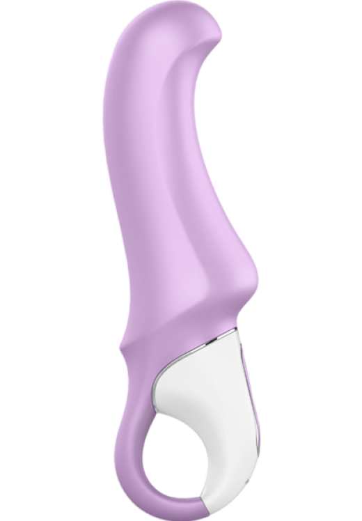 Δονητής σημείου g από σιλικόνη σε μοβ χρώμα, μήκους 19 εκ. και μέγιστης διαμέτρου 3,7 εκ.