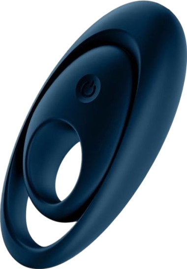 Satisfyer Glorious Duo Ring Vibrator Δονούμενο δαχτυλίδι από σιλικόνη σε μπλέ χρώμα