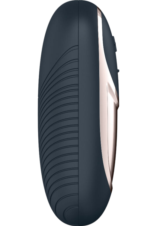 Layon δονητής από σιλικόνη σε μαύρο χρώμα με ενσύρματο κοντρόλ