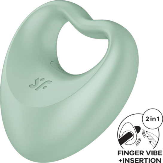 Layon δονητής από σιλικόνη σε πράσινο χρώμα, μήκους 6 εκ. και μέγιστης διαμέτρου 6 εκ.