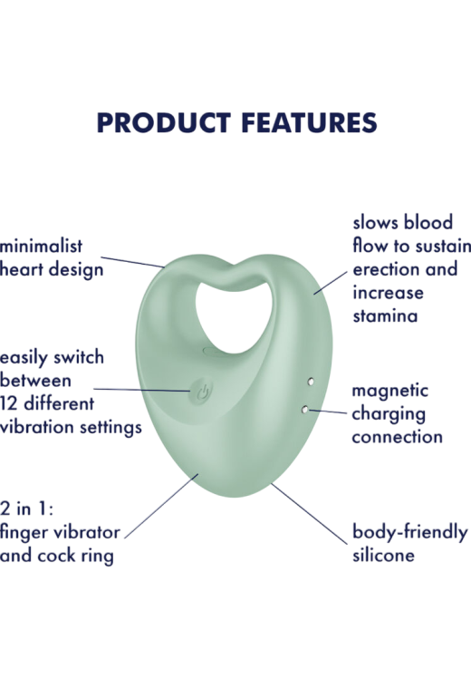 Layon δονητής από σιλικόνη σε πράσινο χρώμα, μήκους 6 εκ. και μέγιστης διαμέτρου 6 εκ.