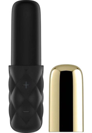 Layon Satisfyer Sparkling Darling Golden Layon δονητής από σιλικόνη σε μαύρο χρώμα