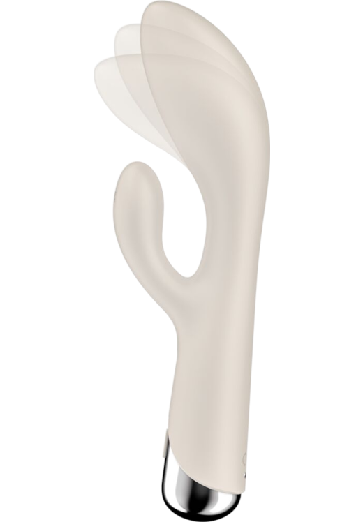 Rabbit δονητής από σιλικόνη σε μπεζ χρώμα