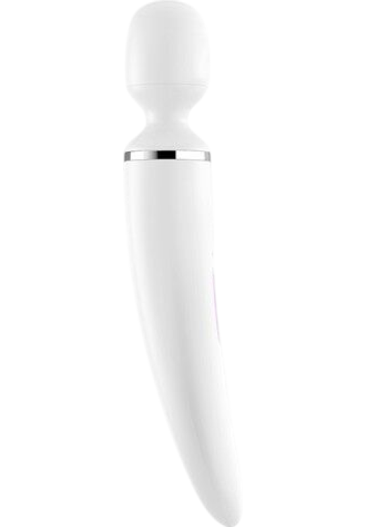 Δονητής μασάζ από σιλικόνη σε λευκό χρώμα, μήκους 34 εκ. και μέγιστης διαμέτρου 7,8 εκ.