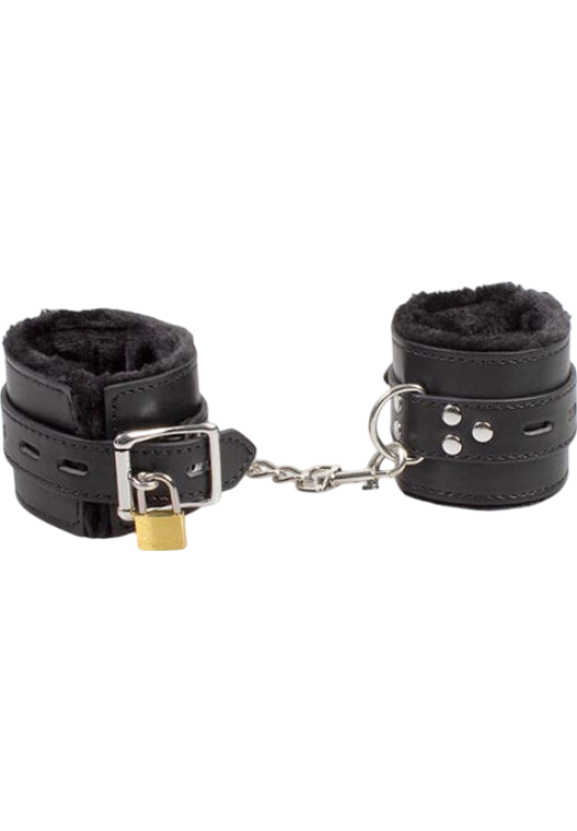 Χειροπέδες από δερματίνη σε μαύρο χρώμα