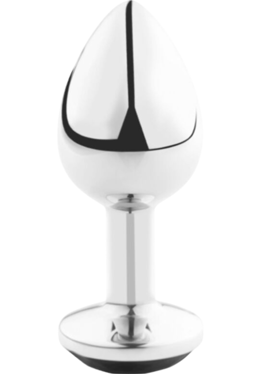 Μεταλλική σφήνα με κόσμημα σε ασημί χρώμα, μήκους 8,5 εκ. και μέγιστης διαμέτρου 3,5 εκ.