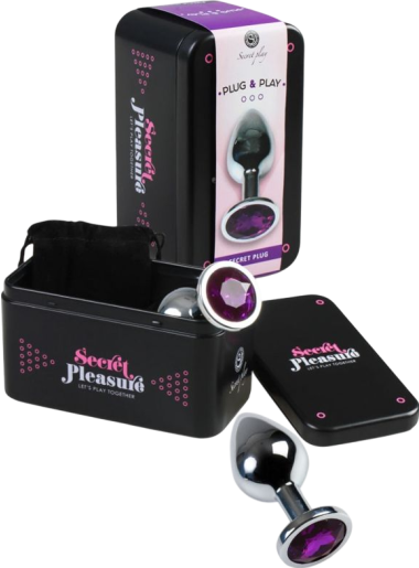 Μεταλλική σφήνα με κόσμημα σε ασημί χρώμα, μήκους 7,5 εκ. και μέγιστης διαμέτρου 3,3 εκ.