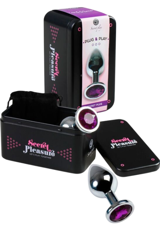 Μεταλλική σφήνα με κόσμημα σε ασημί χρώμα, μήκους 8,5 εκ. και μέγιστης διαμέτρου 3,5 εκ.