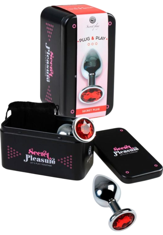 Μεταλλική σφήνα με κόσμημα σε ασημί χρώμα, μήκους 8,5 εκ. και μέγιστης διαμέτρου 3,5 εκ.