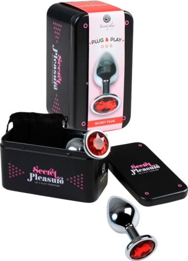 Μεταλλική σφήνα με κόσμημα σε ασημί χρώμα, μήκους 8,5 εκ. και μέγιστης διαμέτρου 3,5 εκ.