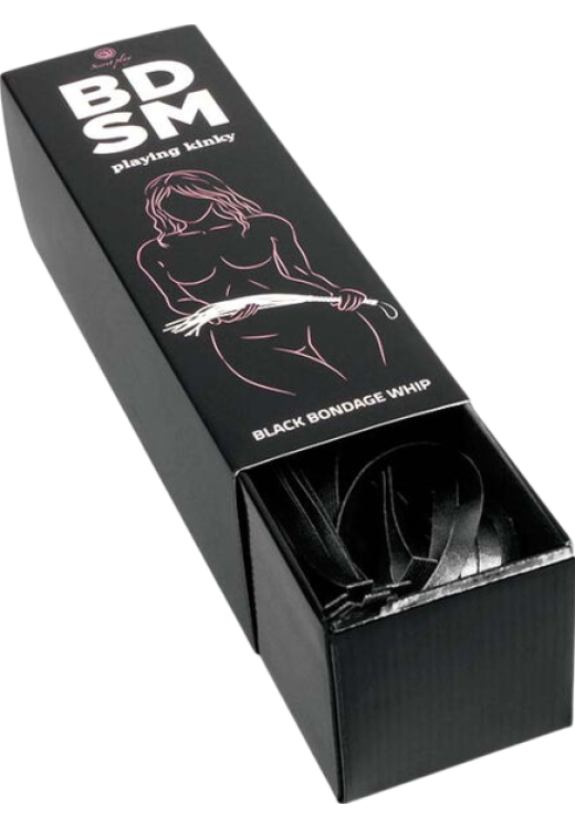 Μαστίγιο σε μαύρο χρώμα, μήκους 44 εκ.