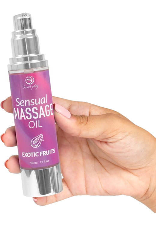 Λάδι μασάζ με γεύση εξωτικά φρούτα σε συσκευασία 50 ml