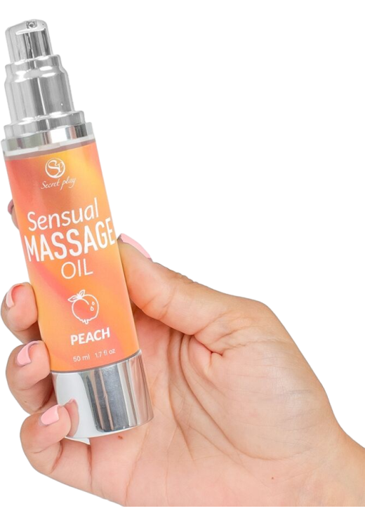 Λάδι μασάζ με γεύση ροδάκινο σε συσκευασία 50 ml