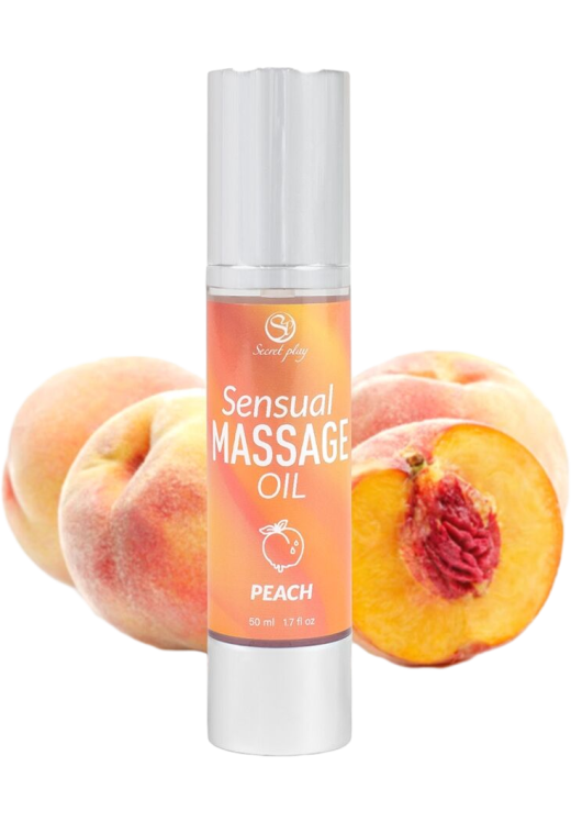 Λάδι μασάζ με γεύση ροδάκινο σε συσκευασία 50 ml