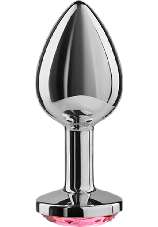 Μεταλλική σφήνα με κόσμημα σε φούξια χρώμα, μήκους 8 εκ.