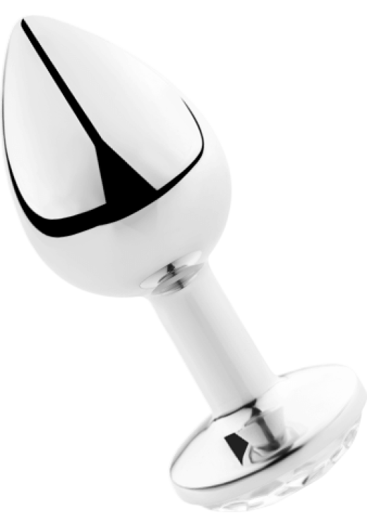 Μεταλλική σφήνα με κόσμημα σε διάφανο χρώμα, μήκους 8 εκ.