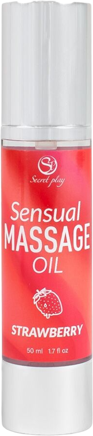 Λάδι μασάζ με γεύση φράουλα σε συσκευασία 50 ml