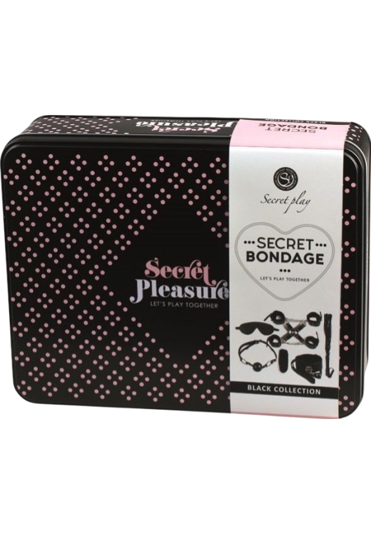 Sex toy kit από δερματίνη σε μαύρο χρώμα