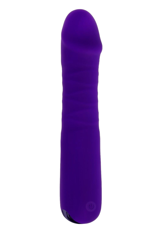 Ρεαλιστικός δονητής από σιλικόνη σε μοβ χρώμα, μήκους 16,3 εκ. και μέγιστης διαμέτρου 3,4 εκ.