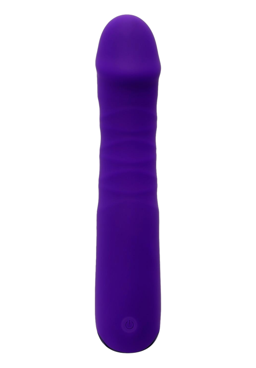 Ρεαλιστικός δονητής από σιλικόνη σε μοβ χρώμα, μήκους 16,3 εκ. και μέγιστης διαμέτρου 3,4 εκ.