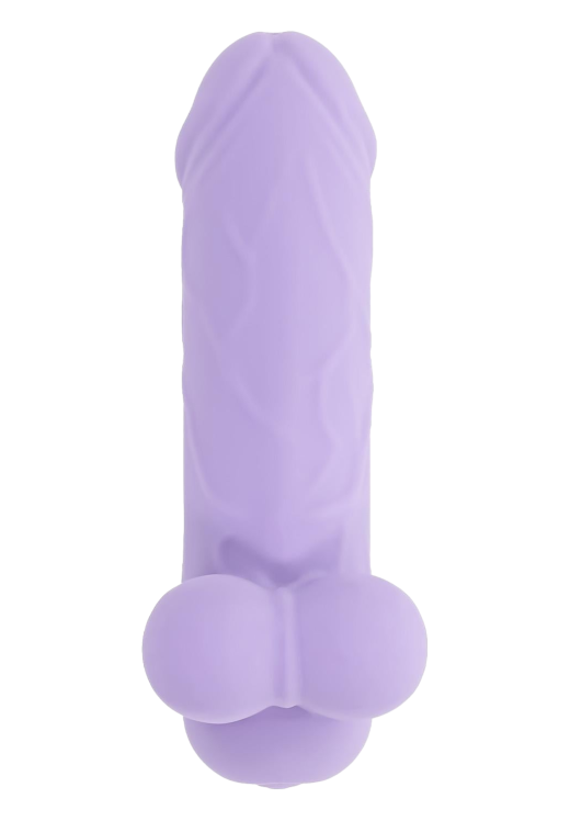 Μίνι δονητής από σιλικόνη σε λιλά χρώμα, μήκους 9,2 εκ. και μέγιστης διαμέτρου 2,5 εκ.