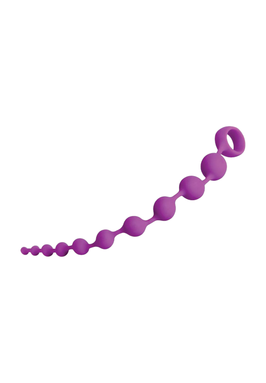 Πρωκτικές μπίλιες από σιλικόνη σε μοβ χρώμα, μήκους 35,6 εκ. και μέγιστης διαμέτρου 2,8 εκ.
