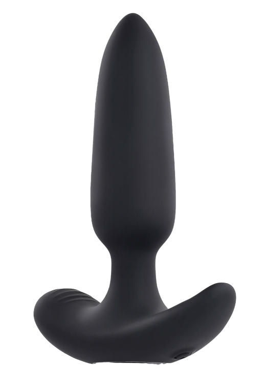 Δονούμενη σφήνα από σιλικόνη σε μαύρο χρώμα, μήκους 11,3 εκ. και μέγιστης διαμέτρου 2,6 εκ.