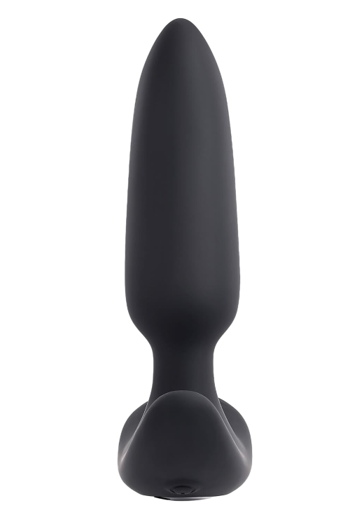 Δονούμενη σφήνα από σιλικόνη σε μαύρο χρώμα, μήκους 11,3 εκ. και μέγιστης διαμέτρου 2,6 εκ.