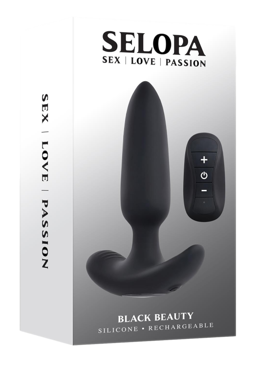 Δονούμενη σφήνα από σιλικόνη σε μαύρο χρώμα, μήκους 11,3 εκ. και μέγιστης διαμέτρου 2,6 εκ.