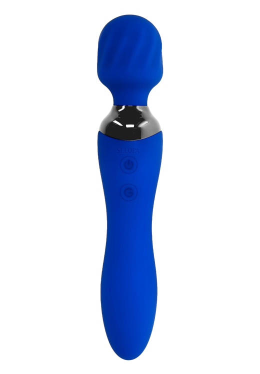 Δονητής μασάζ από σιλικόνη σε μπλέ χρώμα, μήκους 19,9 εκ. και μέγιστης διαμέτρου 3,3 εκ.