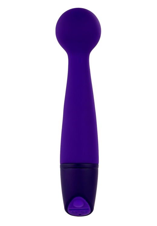 Δονητής μασάζ από σιλικόνη σε μοβ χρώμα, μήκους 13,5 εκ. και μέγιστης διαμέτρου 3 εκ.