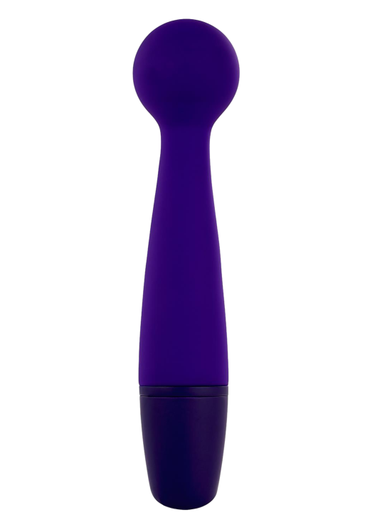 Δονητής μασάζ από σιλικόνη σε μοβ χρώμα, μήκους 13,5 εκ. και μέγιστης διαμέτρου 3 εκ.