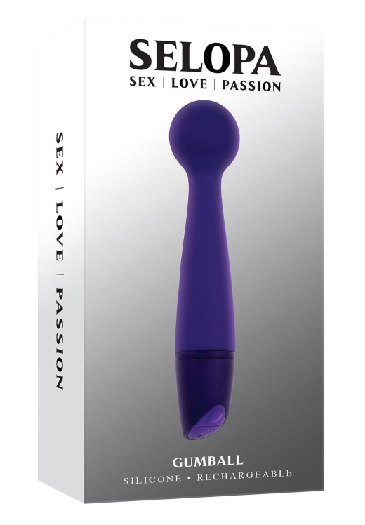 Δονητής μασάζ από σιλικόνη σε μοβ χρώμα, μήκους 13,5 εκ. και μέγιστης διαμέτρου 3 εκ.