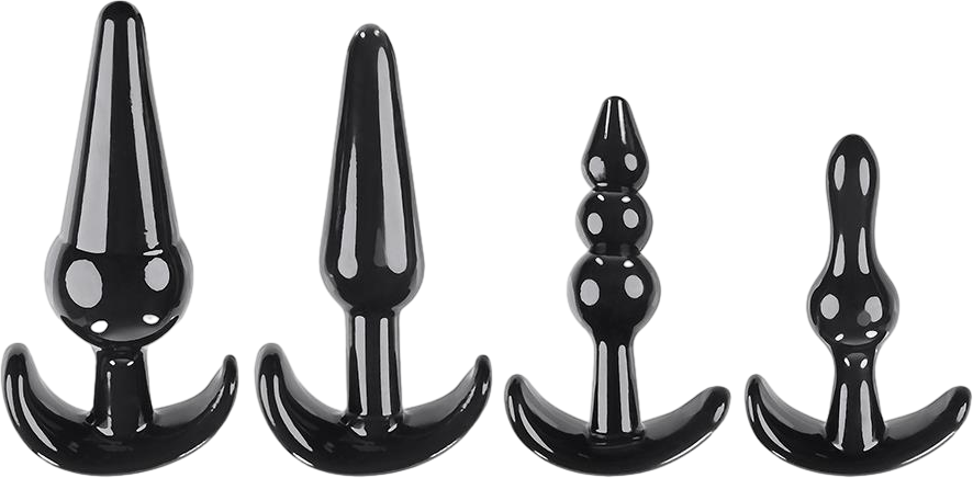 Σετ πρωκτικές σφήνες από tpe σε μαύρο χρώμα