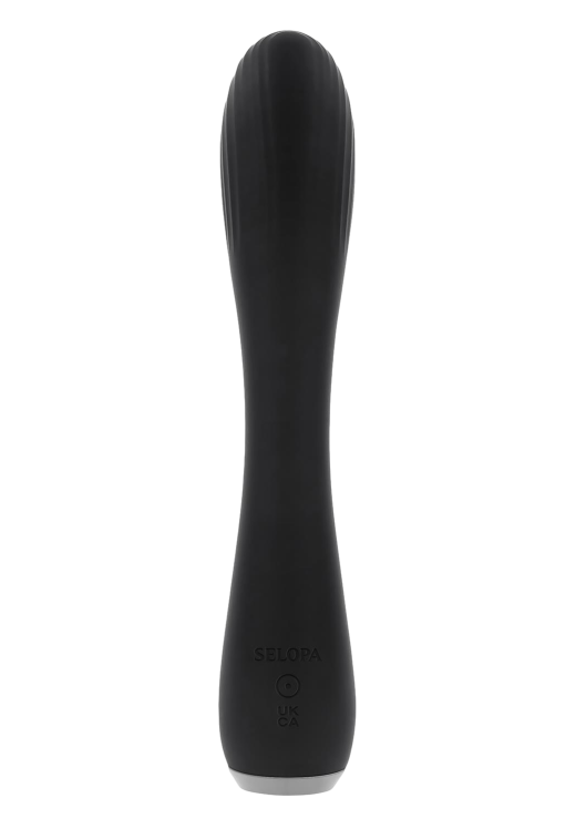 Κλασσικός δονητής από σιλικόνη σε μαύρο χρώμα, μήκους 20,1 εκ. και μέγιστης διαμέτρου 3,6 εκ.