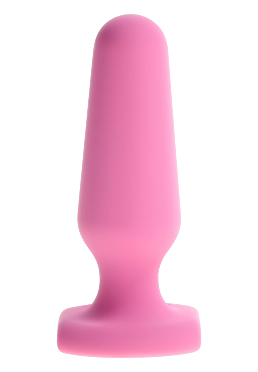 Πρωκτική σφήνα από σιλικόνη σε ροζ χρώμα, μήκους 7,3 εκ. και μέγιστης διαμέτρου 2,3 εκ.