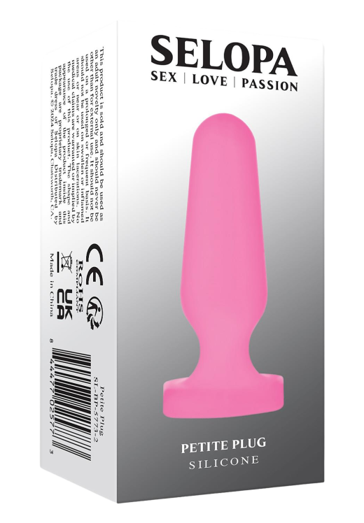 Πρωκτική σφήνα από σιλικόνη σε ροζ χρώμα, μήκους 7,3 εκ. και μέγιστης διαμέτρου 2,3 εκ.