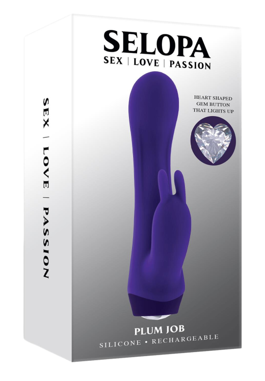 Rabbit δονητής από σιλικόνη σε μοβ χρώμα, μήκους 13,5 εκ. και μέγιστης διαμέτρου 2,9 εκ.