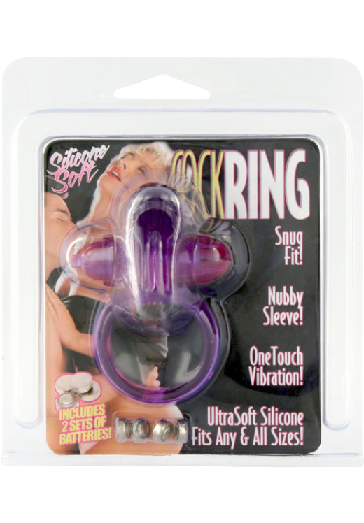 Δονούμενο δαχτυλίδι από tpr σε μοβ χρώμα